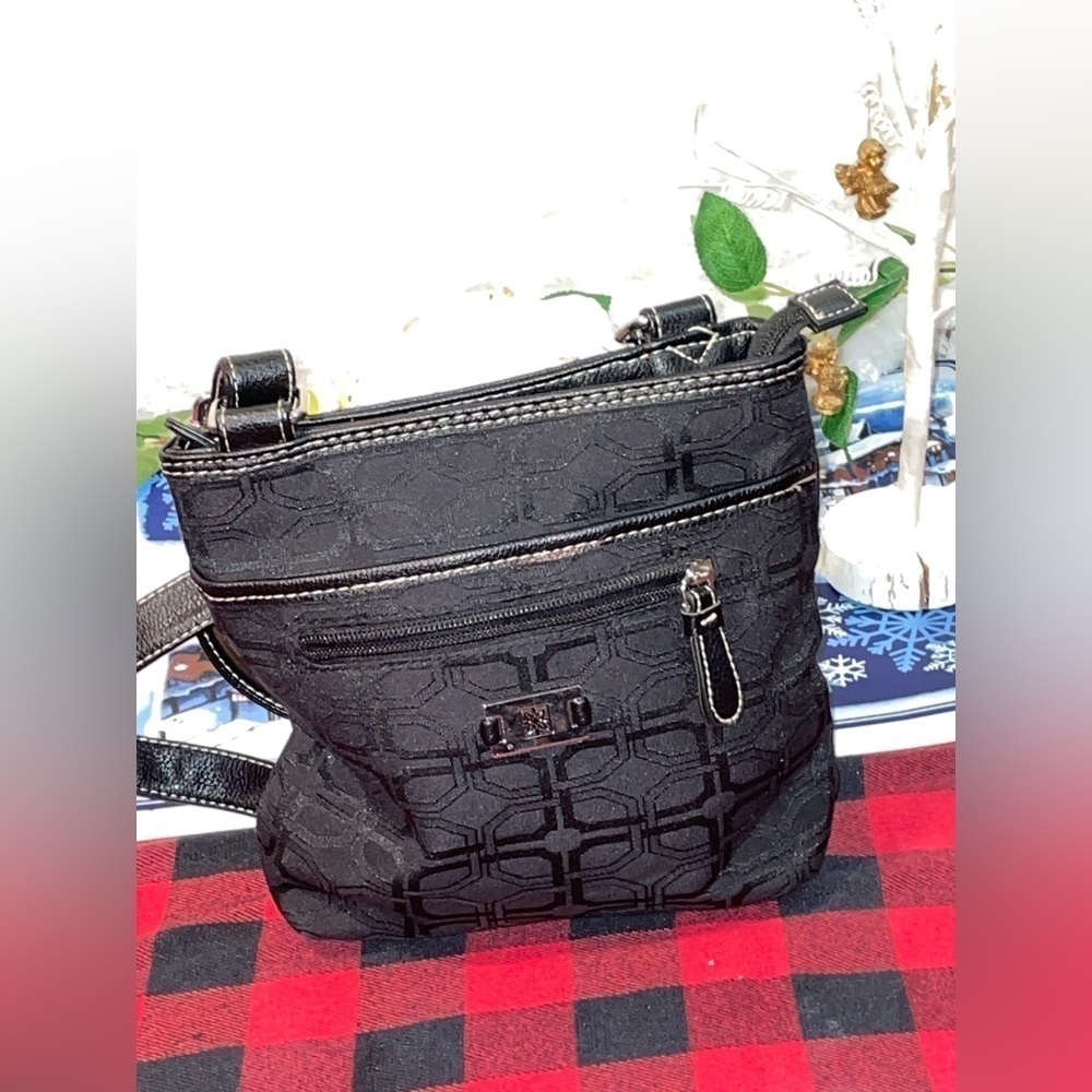 Black Shoulder Bag Medium Size in Excellent New Condition Generous Room!